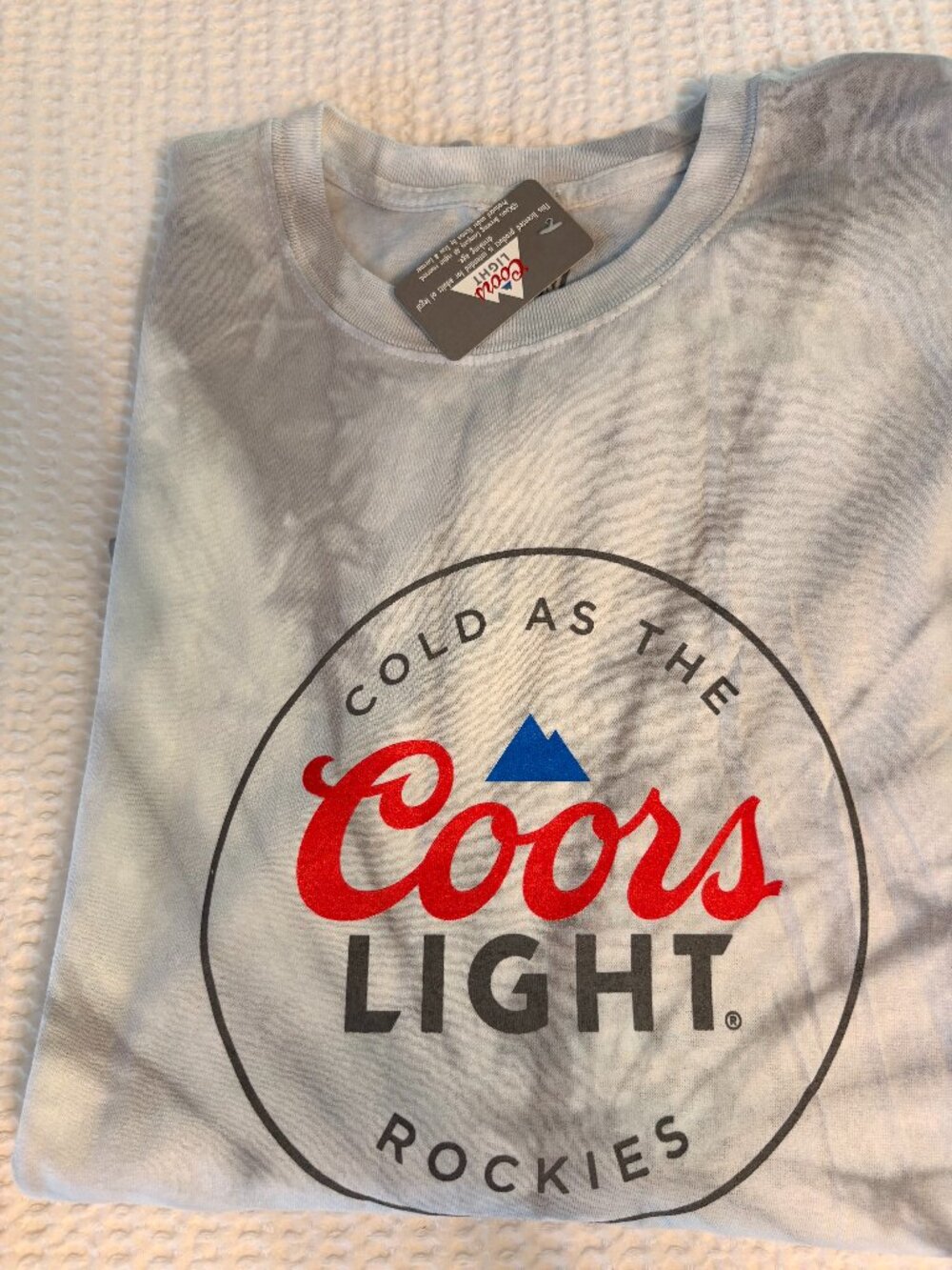 NWT Mens Novelty Coors  Light Tye Dye Tee Shirt Size XXL